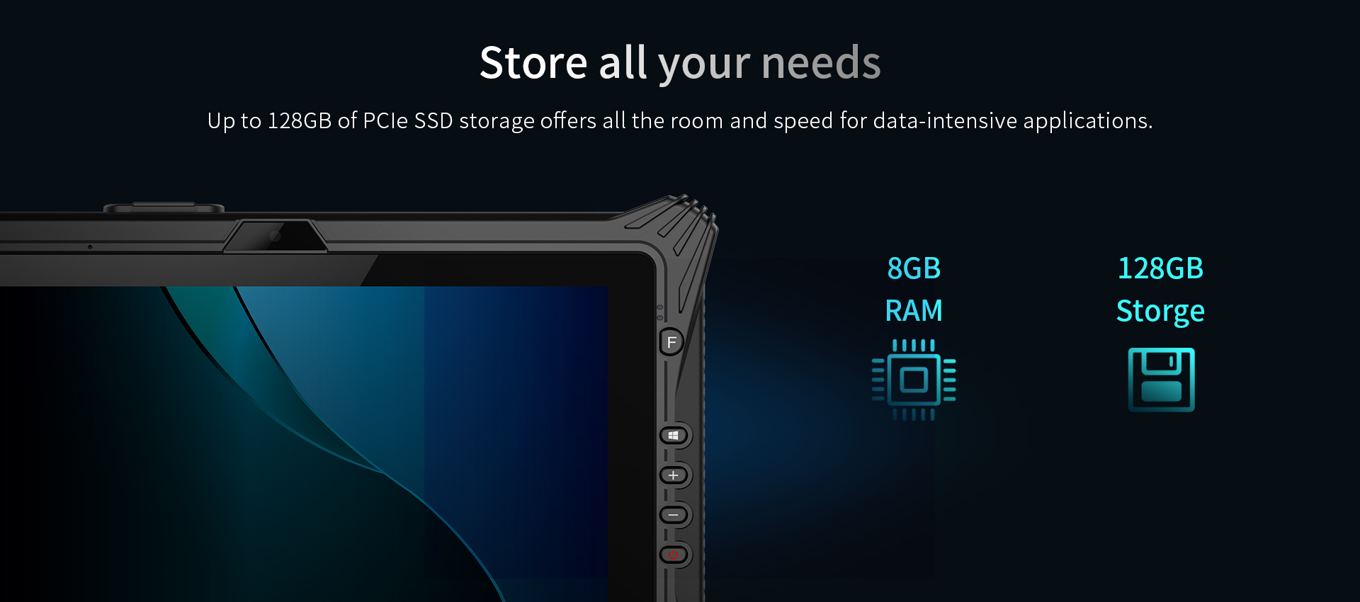 Intel 4G WiFi Tablet PC with Fingerprint Recognition and Non-Stop Operation Feature