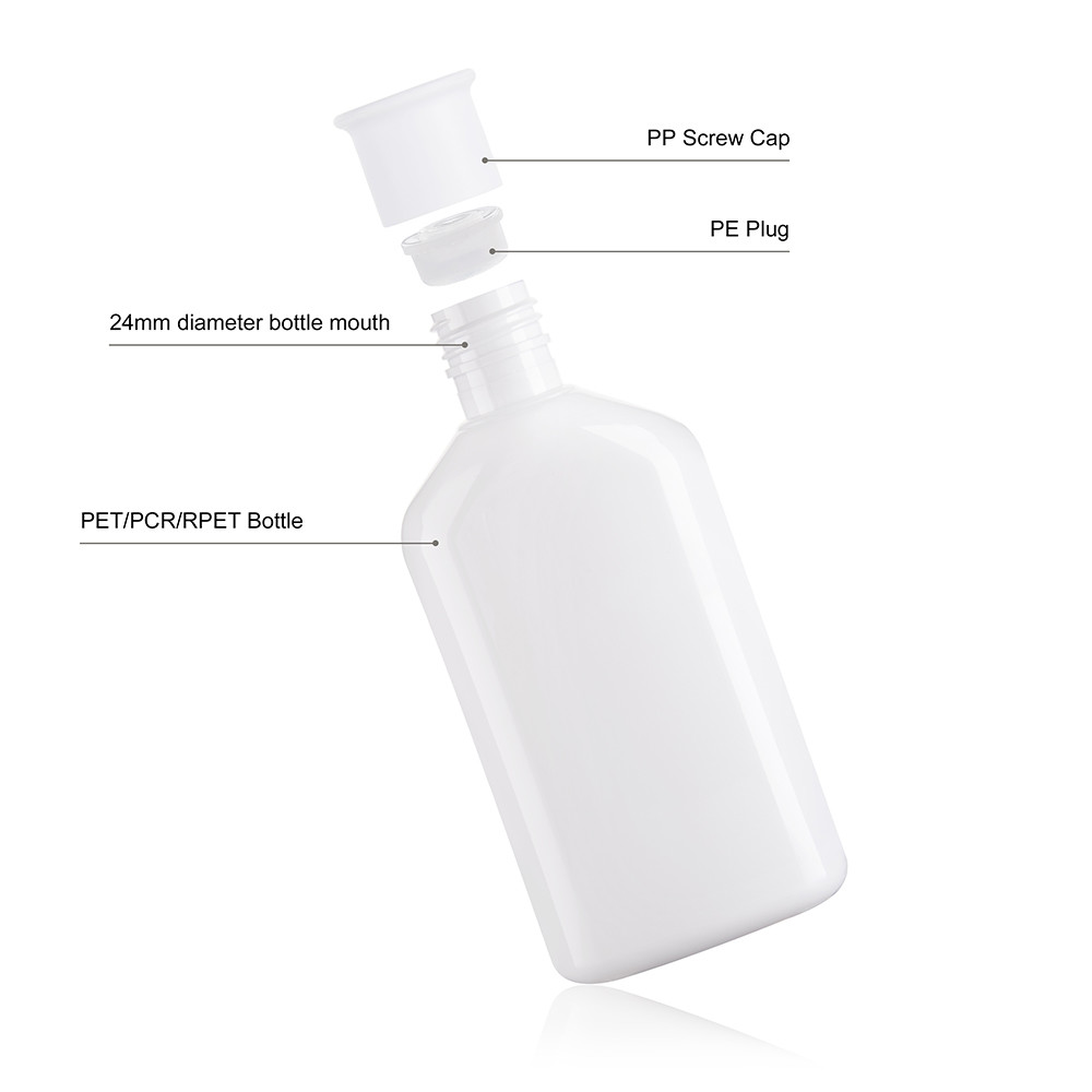 Screw Cap Plastic Cosmetic Bottles 200ML PET Cosmetic Packaging OEM / ODM Available