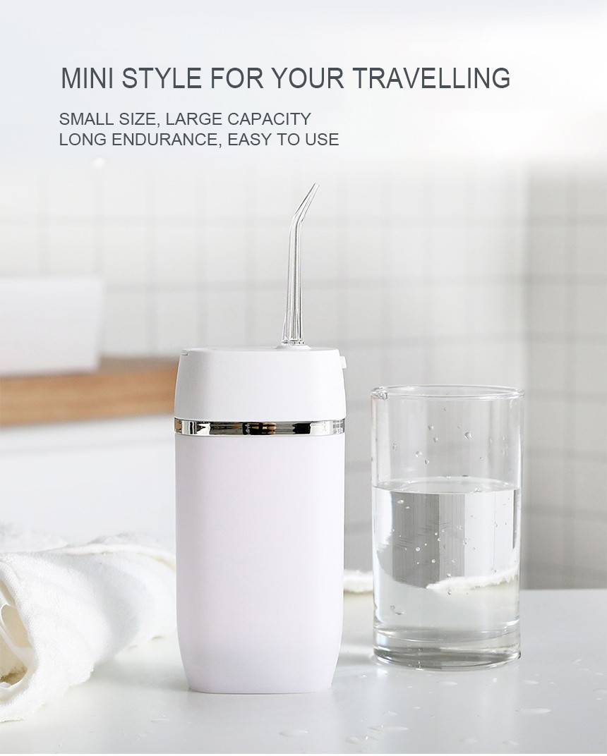 OEM Portable Mini Water Flosser Automatic 165ml For Teeth Cleaning