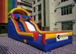 0.55mm PVC Tarpaulin Colorful Large Inflatable Dry Slide For Kids / Blow Up