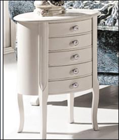 Quality luxury French style wooden 5 drawer side coffee table wholesale
