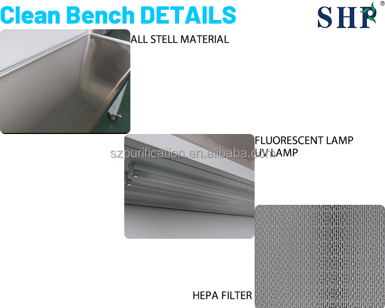 SUS304 30KG Clean Bench Cabinet Laminar Flow Hood Clean Room Laboratory Equipment