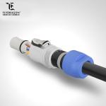 Grey Power Output Male Female Connector, Panel Mount Connector for Stage Light