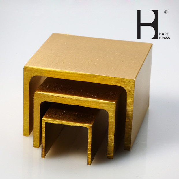 15mm x 15mm x 2mm Brass U Channel Stock For Different U Sizes