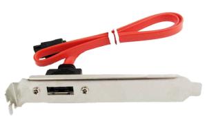China eSATA PC Backplate Adapter SATA to eSata Socket 1 port on sale