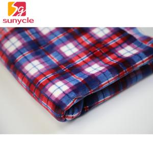 Quality Plaid Printed 280gsm Micro Fleece Fabric For Garment Scarf wholesale