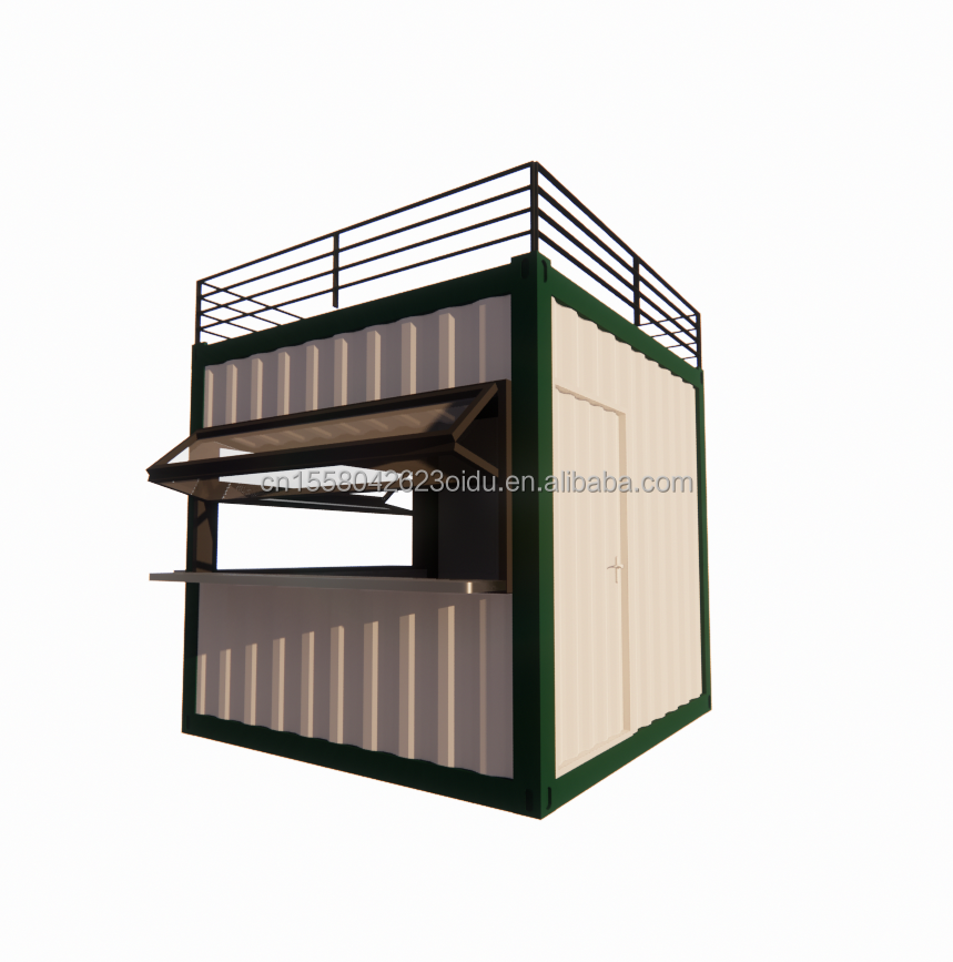 Wall 50/75/100mm Wave Sandwich Panel 20ft/40ft Prefabricated Mobile Bar Customizable 10 FT Modern Prefab Tiny Shop