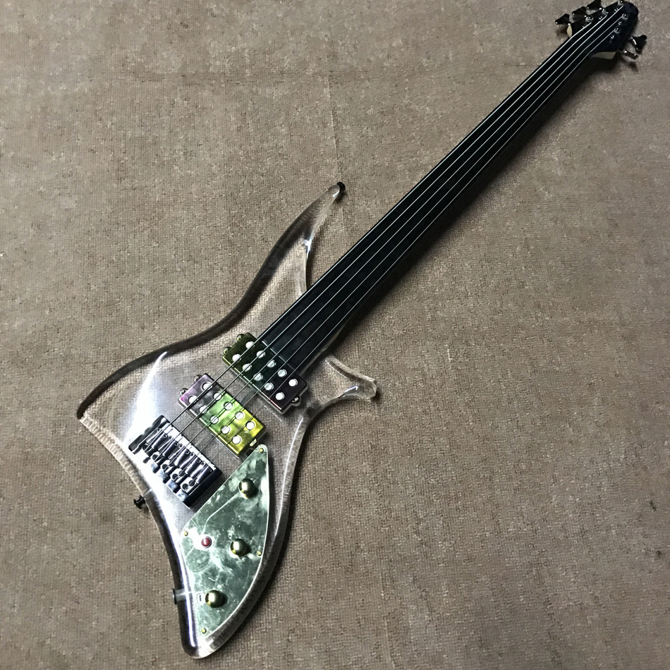 High quality LED light acrylic electric guitar rosewood fingerboard, free shipping