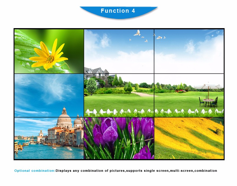 Supermarket Mall Touch Screen Wall Display , Full HD Digital Signage Lcd Video Display