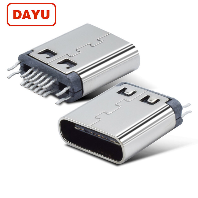 16 Pin Clip PCB Usb Connector Female Type With Data + Charging Function