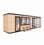Hotel and Park EU Container Coffee Bar Mobile Wooden Steel Structure Sunlight