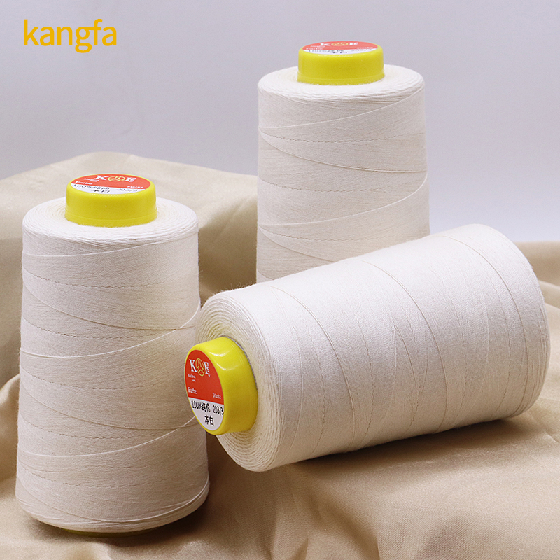 3000 Yard Overlock Cone Sewing Thread 100% Cotton for Machine Dyed Pattern OEM ODM
