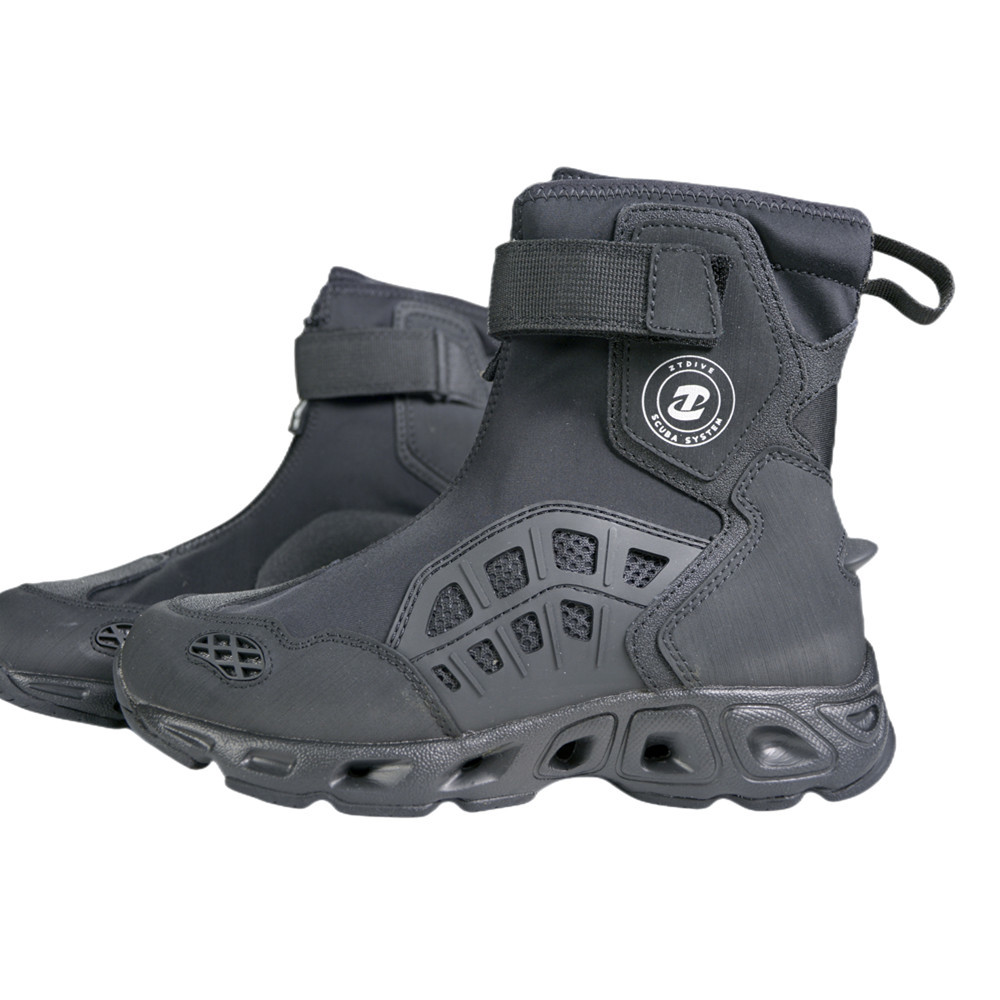 CE Amphibious Assault Scuba Diving Wetsuit Boots Black Color 3cm Thickness