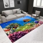 Nature Landscape 3D Printed Modern Polyester Fiber Living Room Carpet Hotel Area
