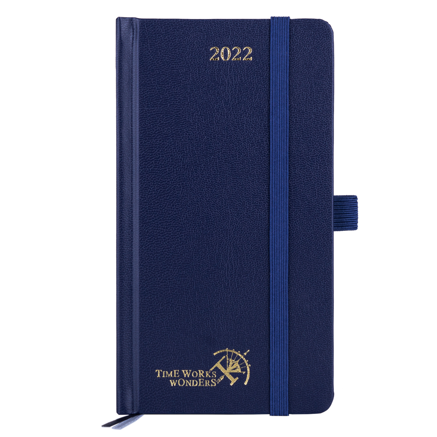 Navy Blue Perforated Corners Small Academic Planner With Paper Folder