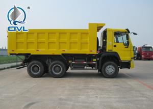 China 6x4 Sinotruk Howo Dump Truck LHD 371 HP 25 - 40 Tons Euro 2 Heavy Tipper Truck  color yellow on sale