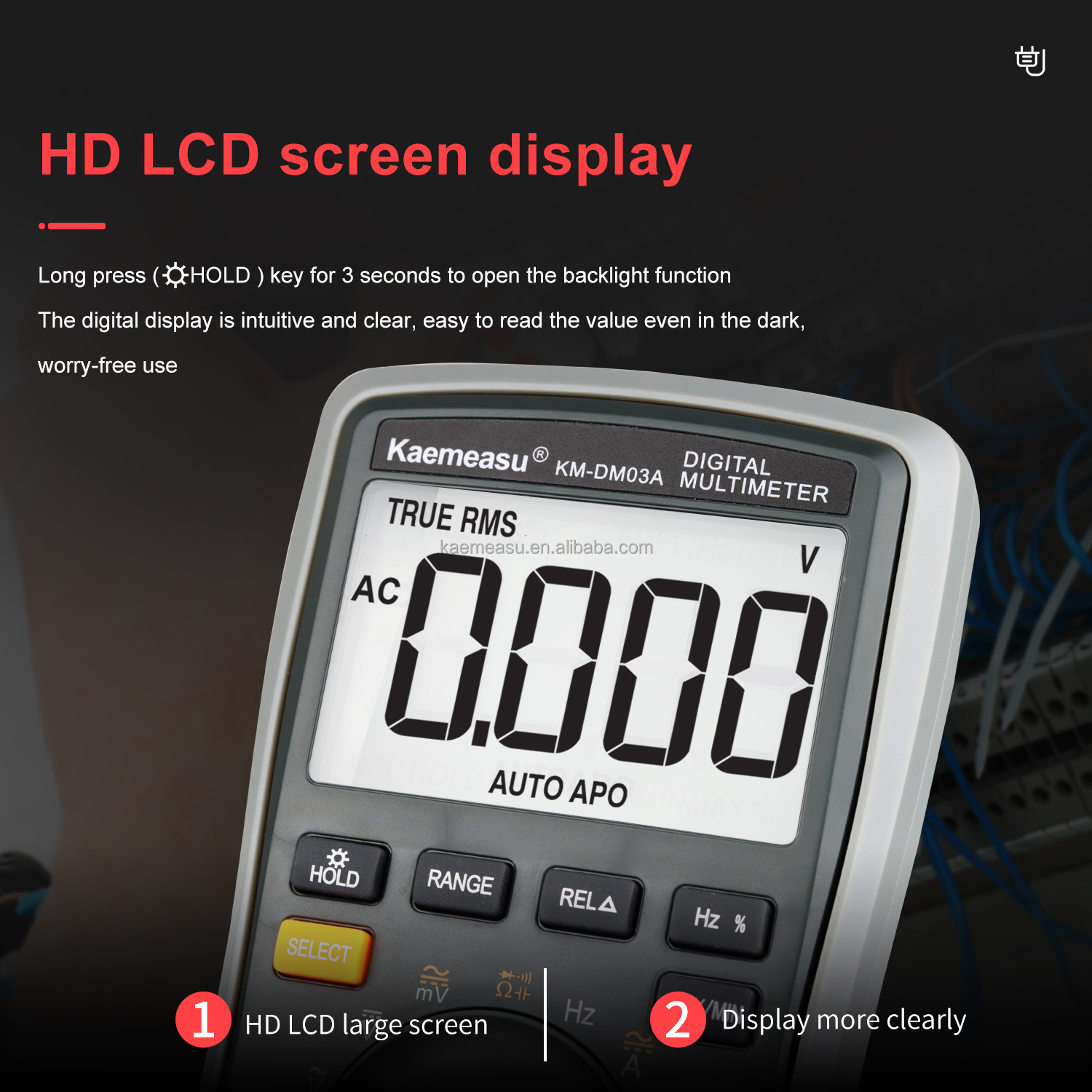 03B Professional Digital Multimeters DC AC Voltage Current Resistance True RMS LED Diode Test Auto Range Universal Meter