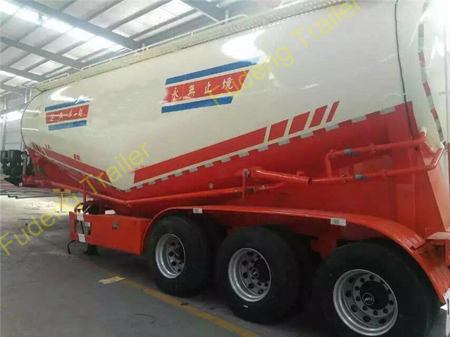 3 Axles 50 M3 dry unloading bulk power cement tanker truck trailer powerful tanker trailer