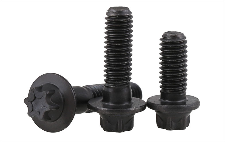 ASTM A574 Class 12.9 Alloy Steel 12-Point Screws Alloy Steel Torx Socket Flange Screws