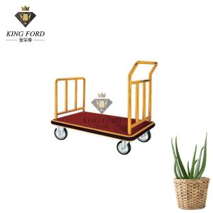 Quality 610*1050*900MM Bellboy Hotel Luggage Cart Brushed Finish wholesale