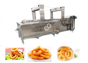 Quality Gas Heating Onion Ring Automatic Fryer Machine Continuous Onion Fryer Equipment wholesale