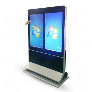 Quality Floor Stand Outdoor Digital Advertising Screens Double Side Touch Screen 50/60Hz wholesale