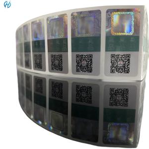 Quality Features Strong Glue And Waterproof Adhesive anti fake Stickers Thickness 25/50microns wholesale