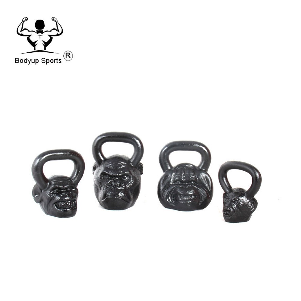 Crossfit Powder Painting Cast Iron Skull Kettlebell / Competition Power Training Skull Kettlebell