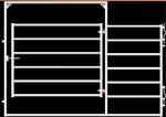 hot dipped galvanized electrostatic powder coated Farm gate 72'' high 16 gauge 6