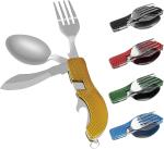 Stainless Steel Folding Knife Spoon Fork, Camping Utensils Set Foldable Travel
