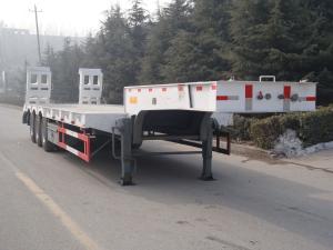 Quality 70 80 Ton Lowbed Semi Trailer Low Loader Transport Heavy Equipment Extendable Lowboy Trailer wholesale