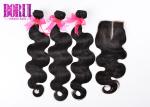 Dyed Brazilian Body Wave Hair 3 Bundles With Closure 4x4 Double Weft Smooth