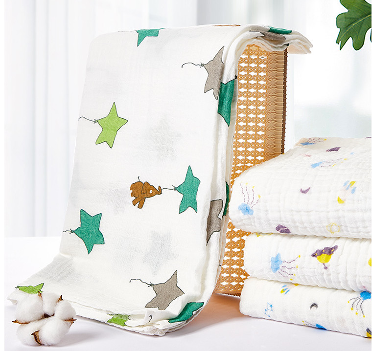 Combed Cotton Multilayer Crinkle Gauze Blanket Soft Gauze Fabric