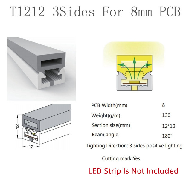 Colorful Separation Cuttable Neon LED Strip Light with 5V 12V 24V AC220V Power Supply