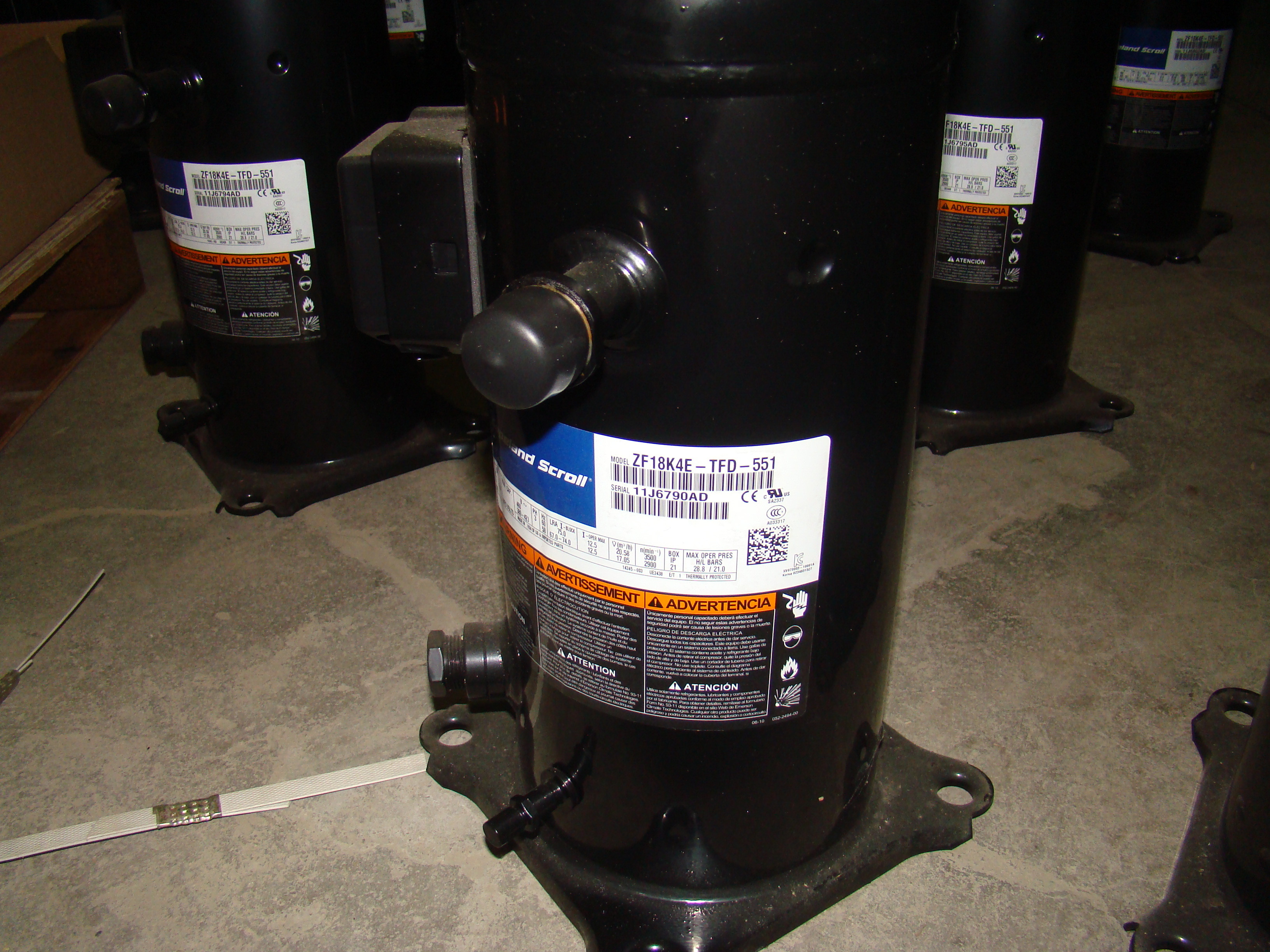 6hp Horse Power Copeland Scroll Compressor ZSI18KQ-TFP-537 Steady Air Flow