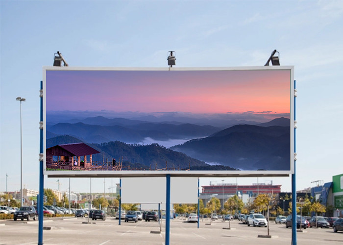 Waterproof IP65 Large Outdoor LED Advertising Screen 6000cd/sqm