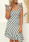 hot selling new design dress women stripe print summer dress