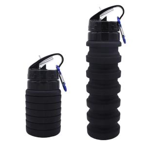 Quality 550ML Sample Free Private Label Collapsible Silicone Water Bottle wholesale