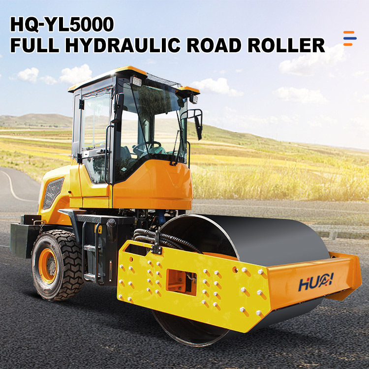Double Drum Roller 5 Ton Asphalt Road Roller HQ-YL5000 for Durable Road Construction