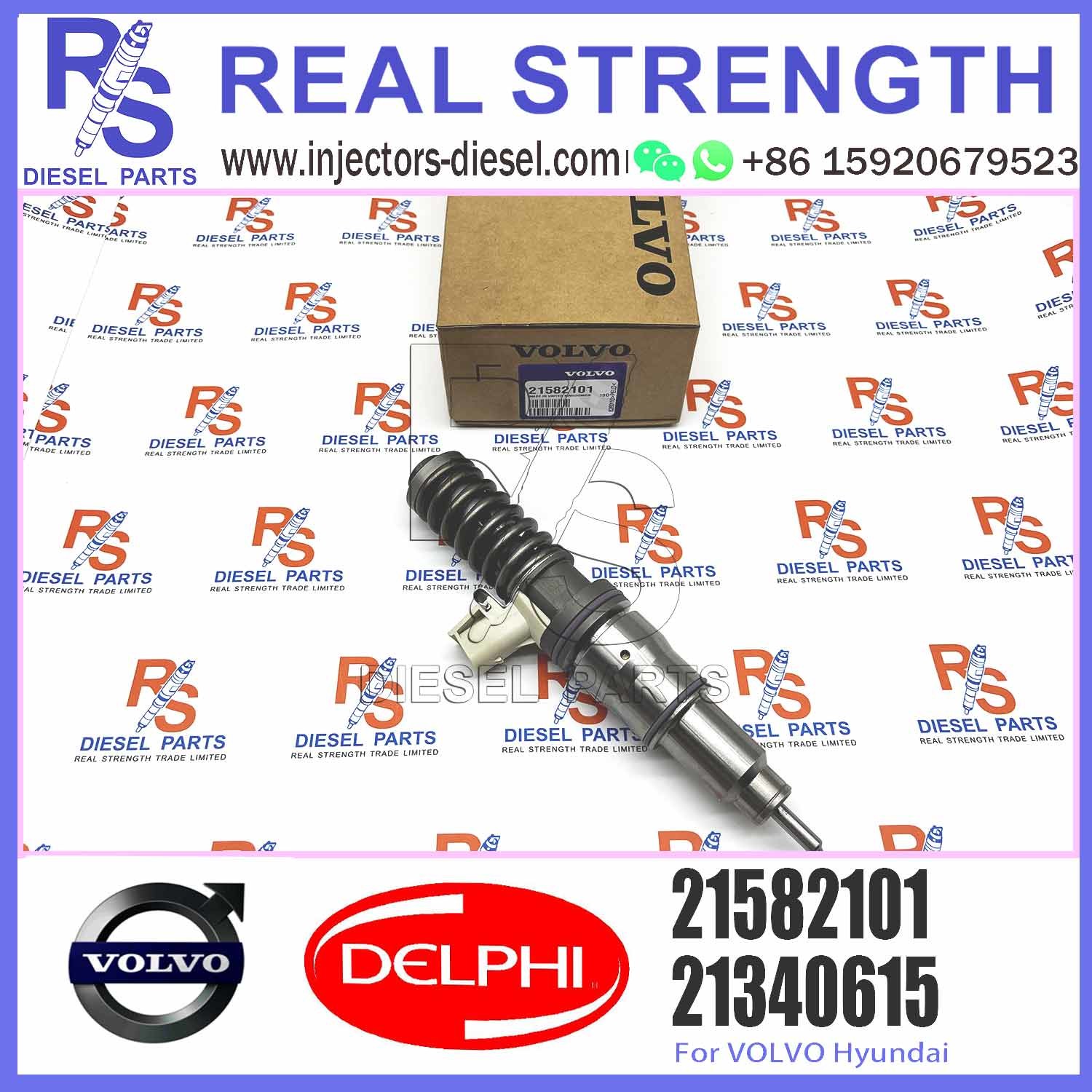 4 Pin Diesel Engine Parts Fuel Injector Eui Common Rail Inyector 7421582101 BEBE4D37001 21582101 for V-O-L-V Truck MD11 E3