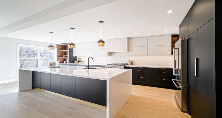 Modern Artificial Granite Countertop Customized Shaker Kitchen Cabinet with Lacquer Finish