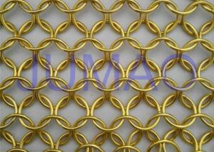 Quality Malleable U Track Metal Ring Curtain , Modern Styles Bronze Chainmail Curtain wholesale