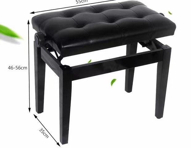 Good quality French style popular piano bench for sale Bedroom bench antique synthetic leather 2 seater long piano bench