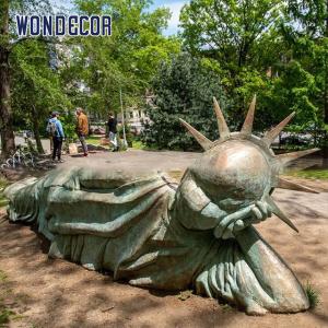 Quality Liberty Lying Diagonally Bronze Garden Sculptures In Park wholesale
