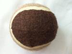 brown tennis ball