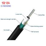 2-12 Core Outdoor Fiber Optic Cable Light Weight Water Blocking Material