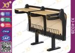 Oval Steel Tube Folding School Desk And Chair , Classroom Desks And Chairs
