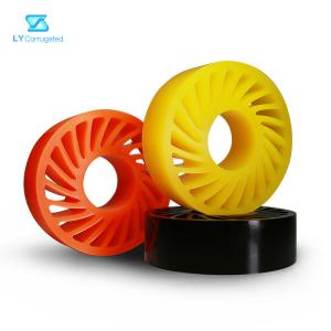 Quality TUV Corrugated Machine Parts pu coated wheels 330mmx220mmx70mm wholesale