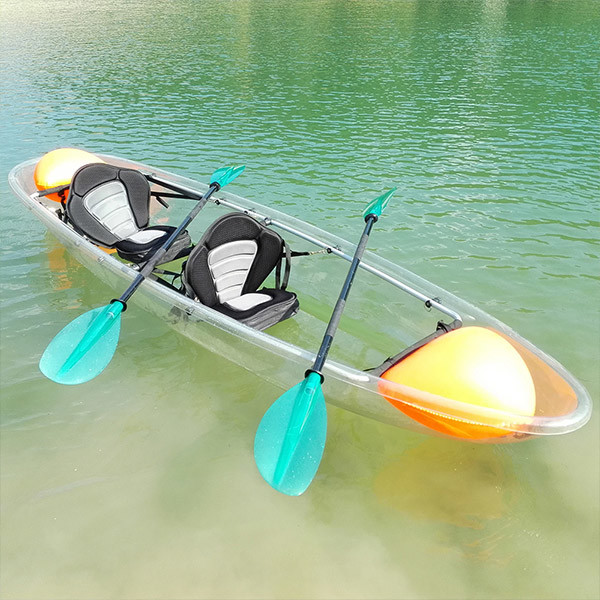 Polycarbonate Clear Bottom Kayak For 2 Person 330cm Length CE / SGS Approval