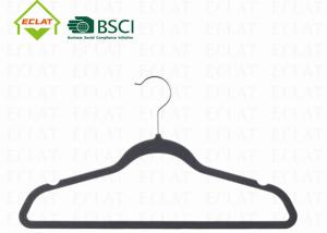 Quality 44.5x23.5cm Ultra Slim Black Velvet Non Slip Hangers wholesale